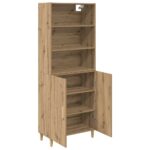 vidaXL Highboard Remeselný dub 69,5 x 32,5 x 180 cm Kompozitné drevo – Obrázok 5
