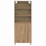 vidaXL Highboard Remeselný dub 69,5 x 32,5 x 180 cm Kompozitné drevo – Obrázok 8