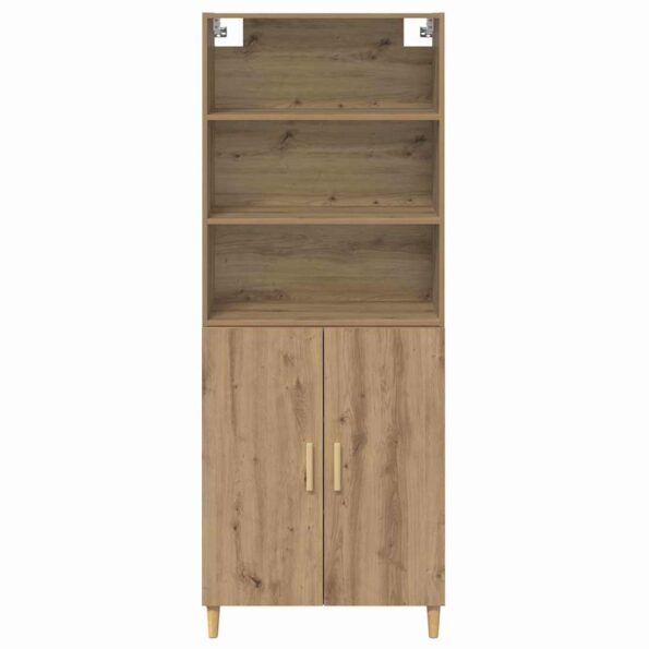 vidaXL Highboard Remeselný dub 69,5 x 32,5 x 180 cm Kompozitné drevo – Obrázok 8