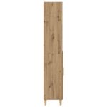 vidaXL Highboard Remeselný dub 69,5 x 32,5 x 180 cm Kompozitné drevo – Obrázok 9