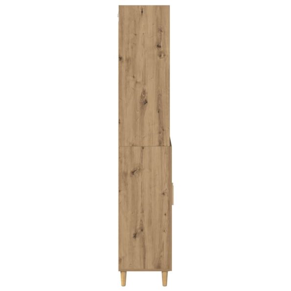 vidaXL Highboard Remeselný dub 69,5 x 32,5 x 180 cm Kompozitné drevo – Obrázok 9