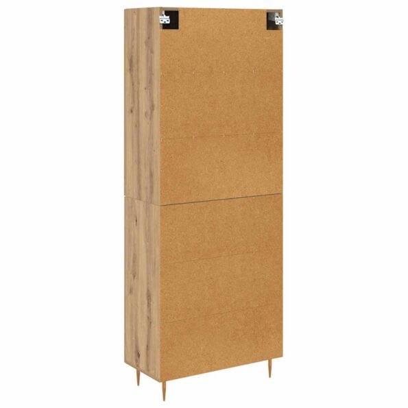 vidaXL Highboard Remeselný dub 69,5 x 34 x 180 cm Kompozitné drevo – Obrázok 10