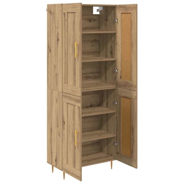 vidaXL Highboard Remeselný dub 69,5 x 34 x 180 cm Kompozitné drevo – Obrázok 5