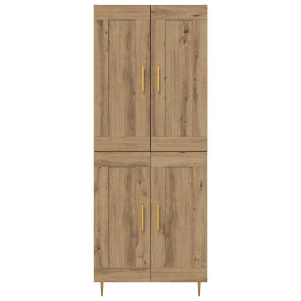 vidaXL Highboard Remeselný dub 69,5 x 34 x 180 cm Kompozitné drevo – Obrázok 8