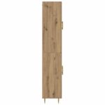 vidaXL Highboard Remeselný dub 69,5 x 34 x 180 cm Kompozitné drevo – Obrázok 9