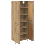 vidaXL Highboard Remeselný dub 69,5 x 34 x 180 cm Kompozitné drevo – Obrázok 5