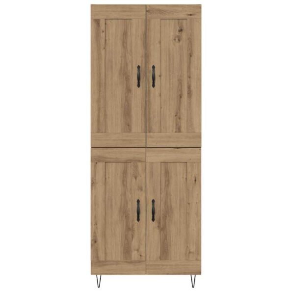vidaXL Highboard Remeselný dub 69,5 x 34 x 180 cm Kompozitné drevo – Obrázok 8