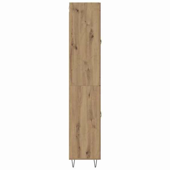 vidaXL Highboard Remeselný dub 69,5 x 34 x 180 cm Kompozitné drevo – Obrázok 9