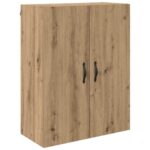 vidaXL Highboard 2 pcs Remeselný dub Drevovláknitá doska a sklo – Obrázok 7