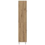 vidaXL Highboard 2 pcs Remeselný dub Drevovláknitá doska a sklo – Obrázok 9