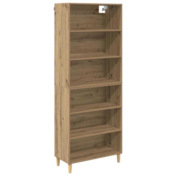 vidaXL Highboard Remeselný dub 69,5 x 32,5 x 180 cm Kompozitné drevo – Obrázok 2