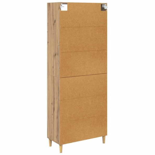 vidaXL Highboard Remeselný dub 69,5 x 32,5 x 180 cm Kompozitné drevo – Obrázok 9