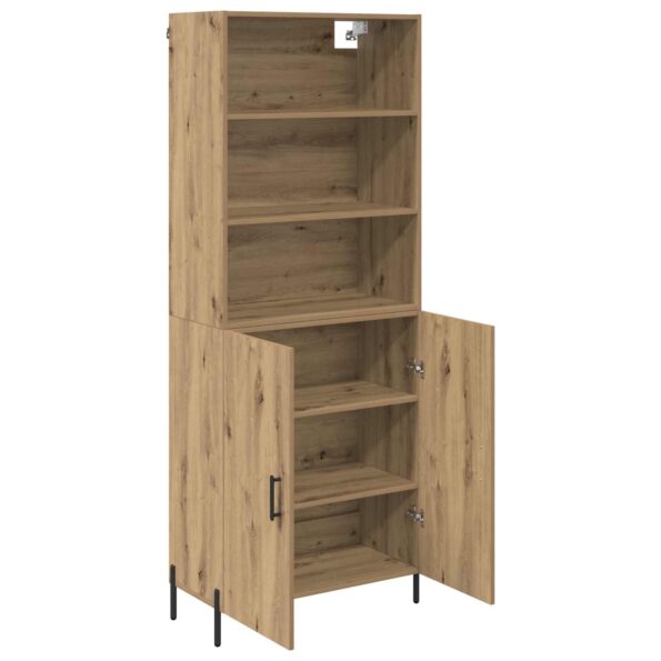 vidaXL Highboard Remeselný dub 69,5 x 32,5 x 180 cm Kompozitné drevo – Obrázok 5