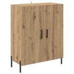 vidaXL Highboard Remeselný dub 69,5 x 32,5 x 180 cm Kompozitné drevo – Obrázok 6