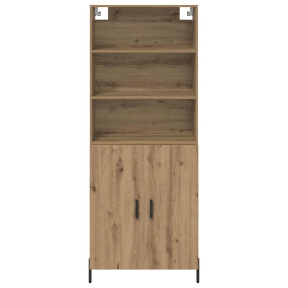 vidaXL Highboard Remeselný dub 69,5 x 32,5 x 180 cm Kompozitné drevo – Obrázok 8
