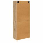 vidaXL Highboard Remeselný dub 69,5 x 34 x 180 cm Kompozitné drevo – Obrázok 10
