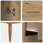 vidaXL Highboard Remeselný dub 69,5 x 34 x 180 cm Kompozitné drevo – Obrázok 11