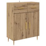 vidaXL Highboard Remeselný dub 69,5 x 34 x 180 cm Kompozitné drevo – Obrázok 7