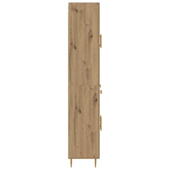 vidaXL Highboard Remeselný dub 69,5 x 34 x 180 cm Kompozitné drevo – Obrázok 9