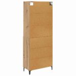 vidaXL Highboard Remeselný dub 69,5 x 34 x 180 cm Kompozitné drevo – Obrázok 10