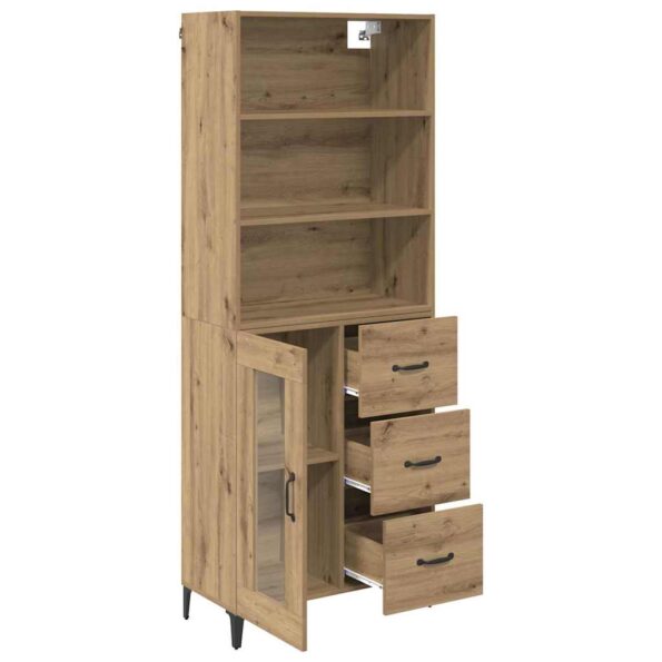 vidaXL Highboard Remeselný dub 69,5 x 34 x 180 cm Kompozitné drevo – Obrázok 5