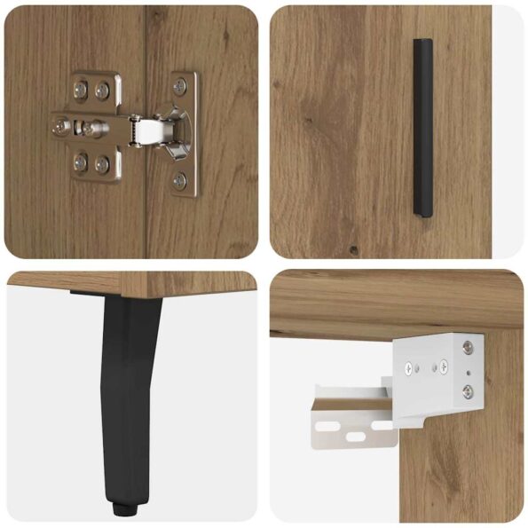 vidaXL Highboard Remeselný dub 69,5 x 34 x 180 cm – Obrázok 11