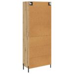 vidaXL Highboard Remeselný dub 69,5 x 34 x 180 cm Kompozitné drevo – Obrázok 10