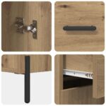 vidaXL Highboard Remeselný dub 69,5 x 34 x 180 cm Kompozitné drevo – Obrázok 11