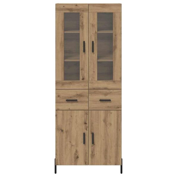 vidaXL Highboard Remeselný dub 69,5 x 34 x 180 cm Kompozitné drevo – Obrázok 8