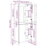 vidaXL Highboard 2 pcs Remeselný dub Kompozitné drevo – Obrázok 13