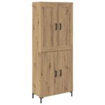 vidaXL Highboard 2 pcs Remeselný dub Kompozitné drevo – Obrázok 2