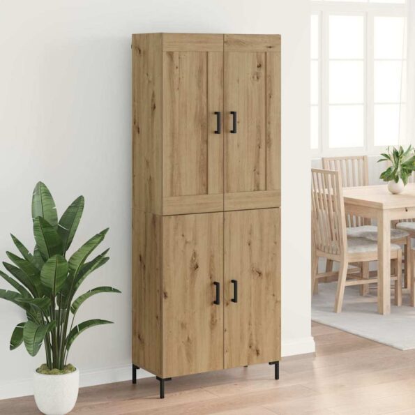 vidaXL Highboard 2 pcs Remeselný dub Kompozitné drevo – Obrázok 4