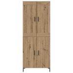 vidaXL Highboard 2 pcs Remeselný dub Kompozitné drevo – Obrázok 8