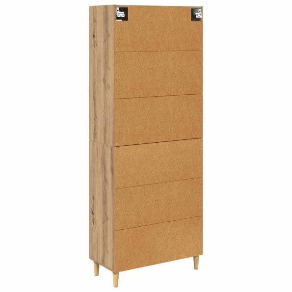 vidaXL Highboard Remeselný dub 69,5 x 34 x 180 cm Kompozitné drevo – Obrázok 10