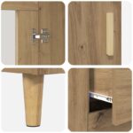vidaXL Highboard Remeselný dub 69,5 x 34 x 180 cm Kompozitné drevo – Obrázok 11
