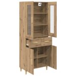 vidaXL Highboard Remeselný dub 69,5 x 34 x 180 cm Kompozitné drevo – Obrázok 5