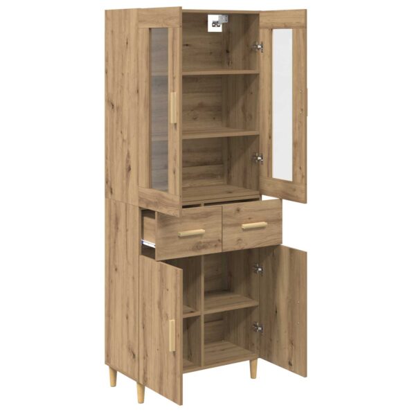 vidaXL Highboard Remeselný dub 69,5 x 34 x 180 cm Kompozitné drevo – Obrázok 5