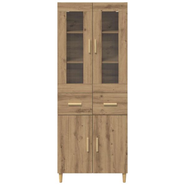 vidaXL Highboard Remeselný dub 69,5 x 34 x 180 cm Kompozitné drevo – Obrázok 8