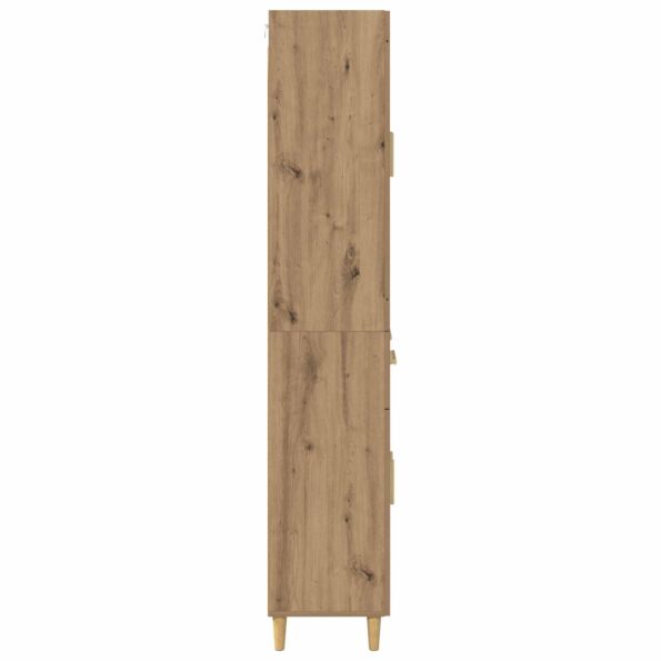 vidaXL Highboard Remeselný dub 69,5 x 34 x 180 cm Kompozitné drevo – Obrázok 9