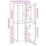 vidaXL Highboard 2 pcs Remeselný dub Kompozitné drevo – Obrázok 13