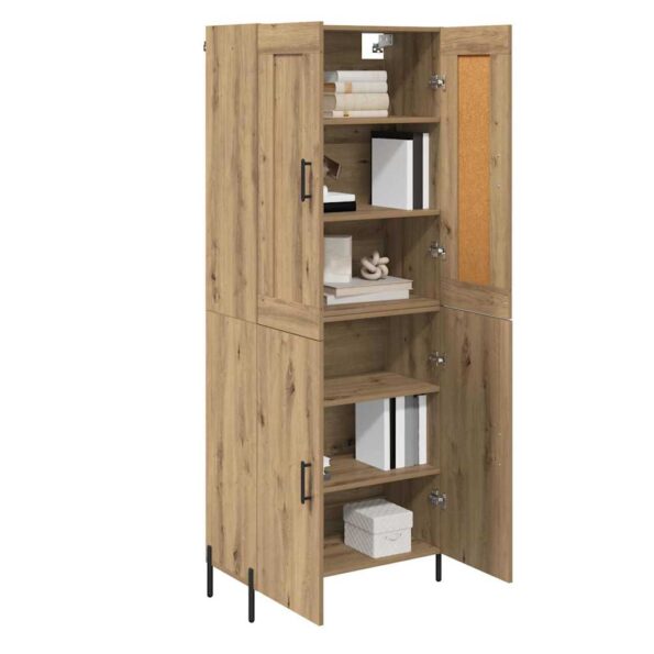 vidaXL Highboard 2 pcs Remeselný dub Kompozitné drevo – Obrázok 3