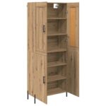 vidaXL Highboard 2 pcs Remeselný dub Kompozitné drevo – Obrázok 5