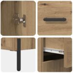 vidaXL Highboard so zásuvkou 2 pcs Remeselný dub Kompozitné drevo – Obrázok 11