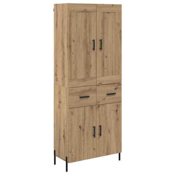 vidaXL Highboard so zásuvkou 2 pcs Remeselný dub Kompozitné drevo – Obrázok 2