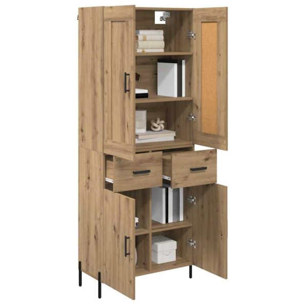 vidaXL Highboard so zásuvkou 2 pcs Remeselný dub Kompozitné drevo – Obrázok 3