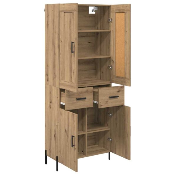 vidaXL Highboard so zásuvkou 2 pcs Remeselný dub Kompozitné drevo – Obrázok 5