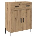 vidaXL Highboard so zásuvkou 2 pcs Remeselný dub Kompozitné drevo – Obrázok 6