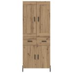 vidaXL Highboard so zásuvkou 2 pcs Remeselný dub Kompozitné drevo – Obrázok 8