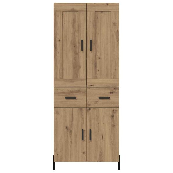 vidaXL Highboard so zásuvkou 2 pcs Remeselný dub Kompozitné drevo – Obrázok 8