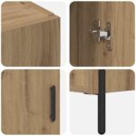 vidaXL Highboard Remeselný dub 69,5 x 34 x 180 cm Kompozitné drevo – Obrázok 11